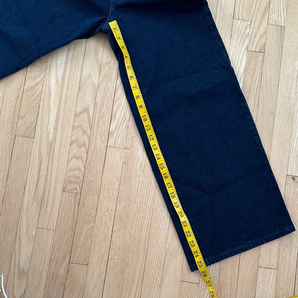 5 for $25 // Zara wide leg high waist cropped dark blue jeans size 2 - Picture 6 of 13